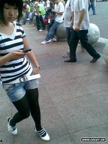 跟拍黑色紧身丝袜